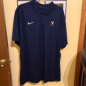 Nike Dark Blue Polo Shirt University of Virginia Cavaliers Men’s Golf Shirt NEW